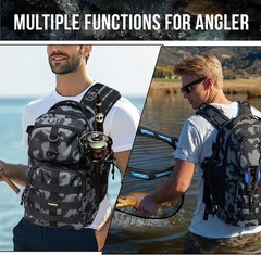 Fishing Backpack with Floating Net & Waterproof Tackle Box – Men’s Gift
