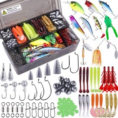 Lures Lot 189 Piece Fishing Case with Accessories Spinning Lures Fishing Lures Set fo…