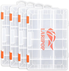 Fishing Tackle Box 3600 Plastic Storage Organizer with Adjustable Dividers for