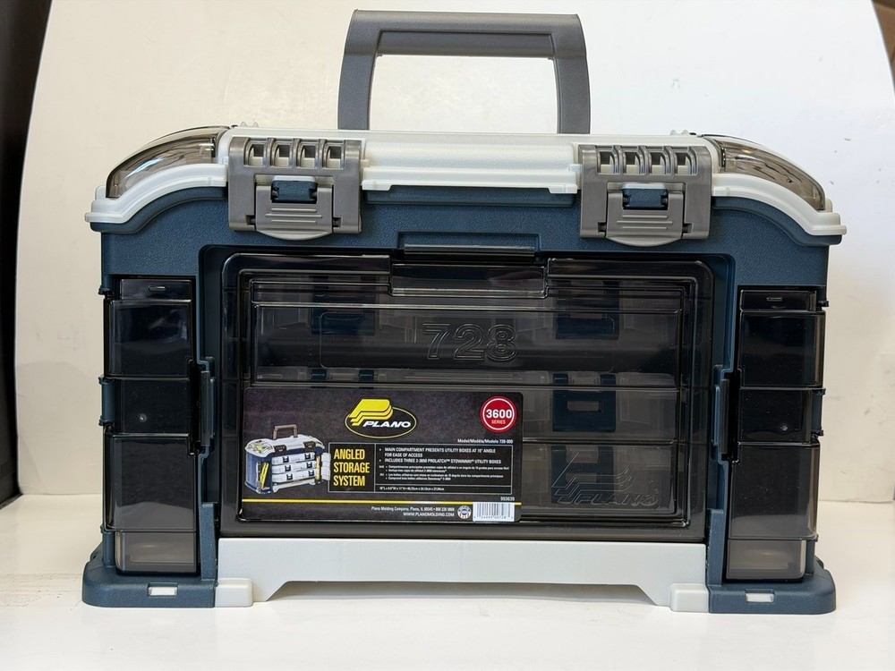 Plano Elite Angled Storage System 3600, Blue and Silver