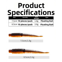 Paddle Tail Swimbait Designed for Strong Vibration For Fishing 7.5cm 8.5cm