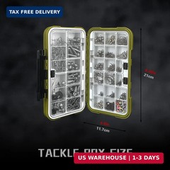 Fishing Accessories Kit, 264/423PCS Fishing Tackle Box with Hooks, Weights, Sink