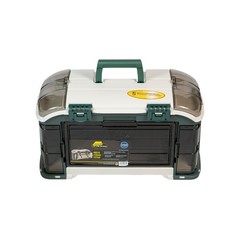 Plano Angled Fishing Tackle Box Storage System Green Tan Outdoor Organizer
