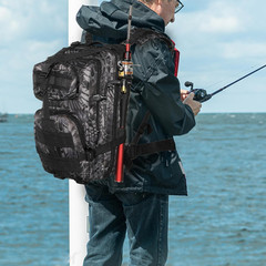 Lightweight Fishing Tackle Backpack Professional Water-Resistant All-In-One Rod