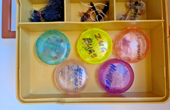 Vintage Plano Magnum Tackle Box Double Sided + Fishing Lures & Flies. 12 x 8 x 4