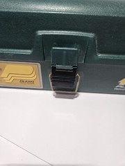 TACKLE BOX PLANO SYSTEMS #1001 GREEN BLACK PLASTIC REMOVABLE TRAY LATCH USA*