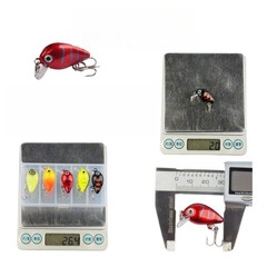 2g Plastic Crankbait Lure 3cm Slow Sinking for Small Fish Bass For Trout