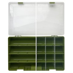 Large Plastic Fishing Tackle Box 3700 2-Pack Storage Organizer Case with Trays