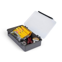 Deep Open Tackle Box with Transparent Lid, Rust-Resistant, Stackable Storage for
