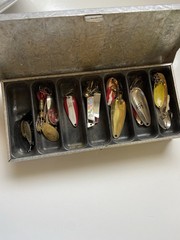 Vintage UMCO 1000 Aluminum Tackle Box Full With Model 10 Small Box