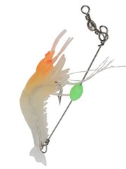 Fishing Soft Lure Artificial Shrimp With Silicone Body Hook and Swivels