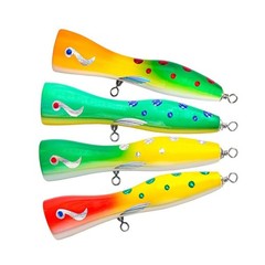 Floating Wooden Popper Lure 20cm 85g UV Groove Rattle Chamber for GT Grouper