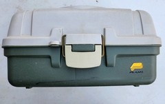 Plano 6102 Plastic Tackle Box Organizer Green Gray Made in USA Storage Case