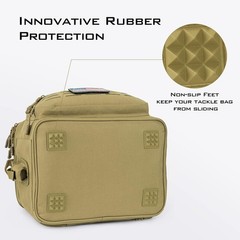 Durable Fishing Tackle Bag – 600D Oxford, 5 Compartments, Padded Shoulder Strap