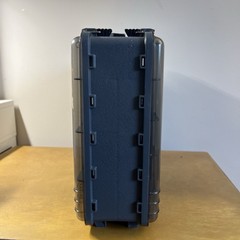 Vintage PLANO 2-Tier Side By Side Navy Blue Fishing Tackle Box 16″ x 11″ x 5”