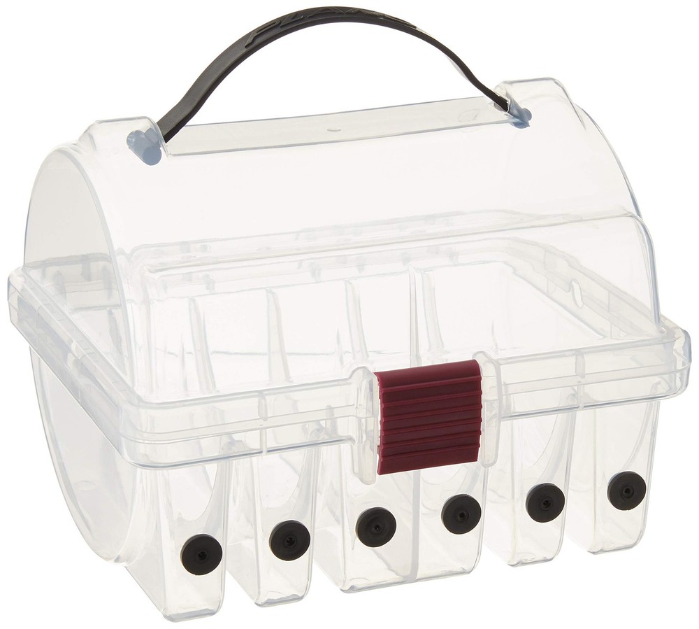 Plano 108700 Leader Spool Box, Clear, One Size, Transparent/Black