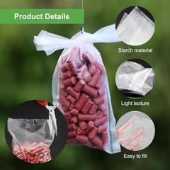 PVA Bags Fishing, 120pcs PVA Bags Carp Fishing, Quick Dissolving PVA Ba…