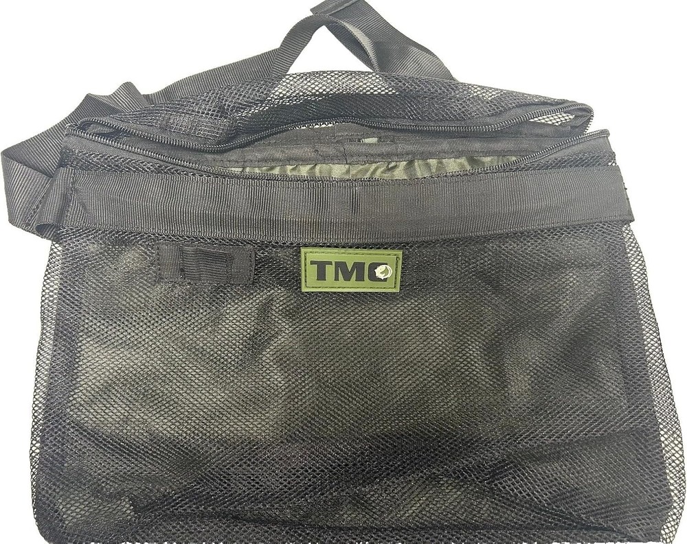 Boilie Caddy Bait Bag, Black Mesh, Adjustable Strap, Carp Fishing Accessory