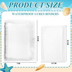 Fishing Tackle Binder Bags – Waterproof Worm Wallet with 20 Clear Pockets for Ba