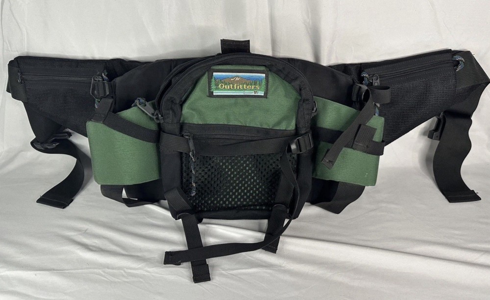 JW Outfitters Flyfishing Lumbar/Waist Pack Green/Black, Fishing,Hiking