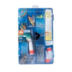 Ozark Trail Saltwater Fishing Tackle Kit 140pc Box Pliers Tape & Rigs New