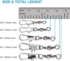 Versatile 200PCS Fishing Barrel Swivels with Quick Connect Snaps – Durable Gear