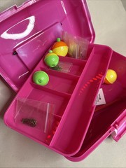 South Bend Wormgear Tackle Box-88 Piece (Pink)