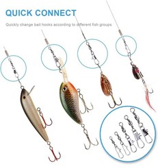 Versatile 200PCS Fishing Barrel Swivels with Quick Connect Snaps – Durable Gear