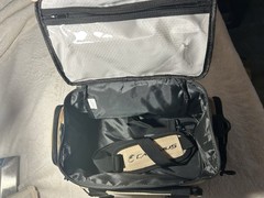 Calamus Tackle Bag, Fishing waterproof zippered pockets, holds 4 tackle trays