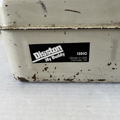 Vintage Disston My Buddy  One Tray Cream Metal Tackle Box 1351C Made In USA RARE