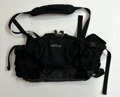 Orvis Waist Fly Fishing Pack with Neck/Shoulder Strap Black/Green EUC