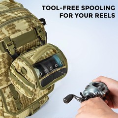 Water Resistant Tackle Bag for Fishing, Organize Spools & Gear, Bait Storage