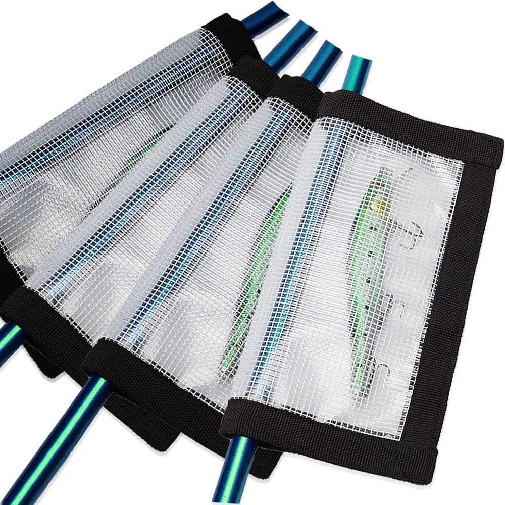 Ikerall 4 Pack Fishing Lure Wraps, Durable Clear PVC Large, 4