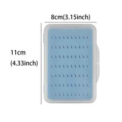 Aventik Clear Slim Fly Fishing Box With Blue Foam Fishing Tackle Storage