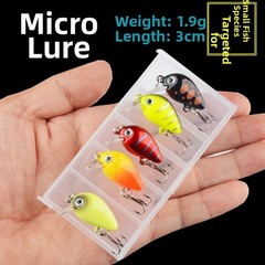 2g Plastic Crankbait Lure 3cm Slow Sinking for Small Fish Bass For Trout