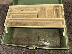 Vtg 70s 80s Tackle Box Plano Sporting Goods Fishing Equipment, Dirty & Old