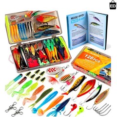 Water-Resistant Fishing Tackle Kit with 128 PCS Lures – Great for All Scenarios