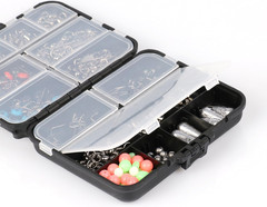 Fishing Accessories Kit, Fishing Set with Tackle Box, Fishing Hooks, Weights, Ji