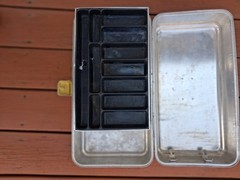 Vintage Umco Model 204-A, 3-Tier Hammered Aluminum Tackle Box