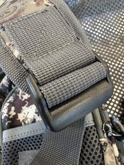 Bass Dash Fishing Vest Brown camo Tactical Style Storage Pockets Adjustable