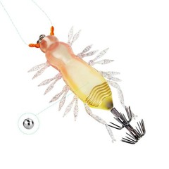 UV Glow Jumping Shrimp Squid Jig 5.5cm 8.9g EGI Style for Night Sea Angling