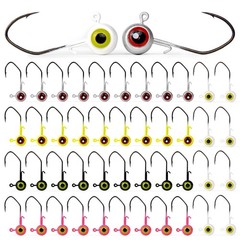 40-Pack Crappie Jig Heads for Fishing – 5 Colors Kit for Panfish, Walleye, Ba…