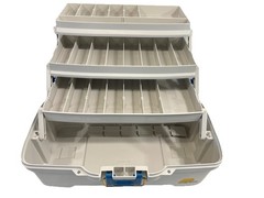 Plano Let’s Fish Blue 3 Tray Fishing Tackle Box With Adjustable Compartments