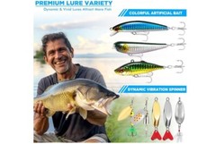 Juego de 137 PIEZAS Caja de Aparejos de Pesca Accesorios Completamente Cargados
