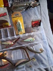 Plastic Bass Pro Shops Fishing Tackle Box with Tackle 3