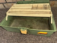 Vtg 70s 80s Tackle Box Plano Sporting Goods Fishing Equipment, Dirty & Old