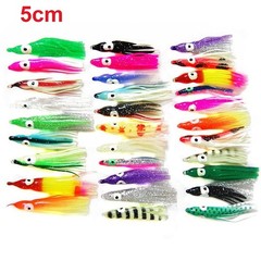 50pcs/100pcs for OCTOPUS Squid Skirt Lures Bait Hoochies Saltwater Fishing Lure