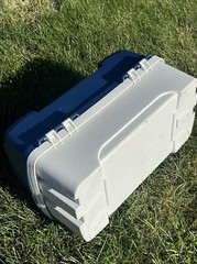 Plano 6202 2 Tray Fishing Tackle Box Blue & Cream 14″ Made USA – MINT