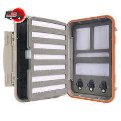 Waterproof Double-Sided Fishing Tackle Box Foam Tray Easy Grip Storage Case
