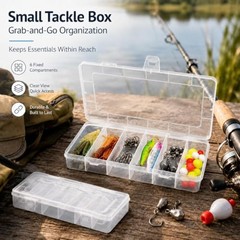 10 Pcs Clear Tackle Box Organizer, Small Tackle Box, Transparent 8.2 x 4.6 x